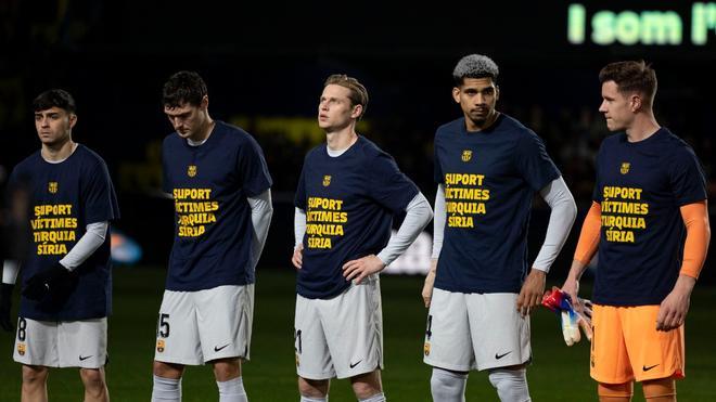 Barca and Villarreal pay respect to the victims in Turkey and Syria