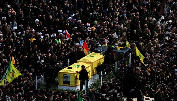 Unprecedented large crowds attend funeral of late Hezbollah leader Nasrallah