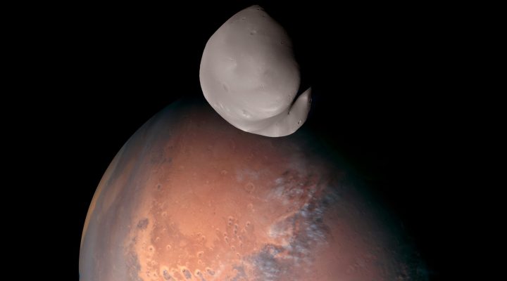 European Space Agency spacecraft captures images of mysterious Mars moon