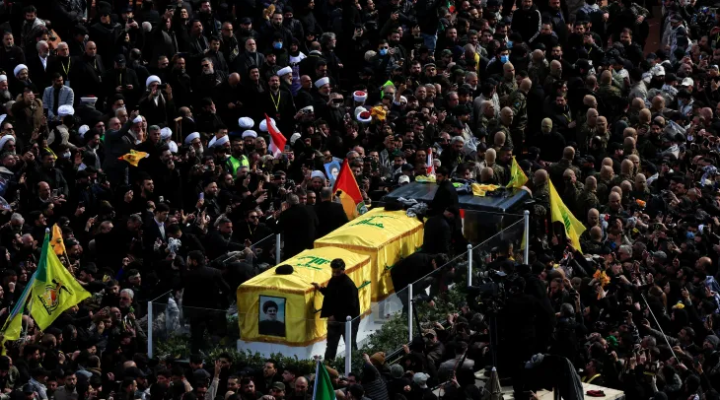 Unprecedented large crowds attend funeral of late Hezbollah leader Nasrallah